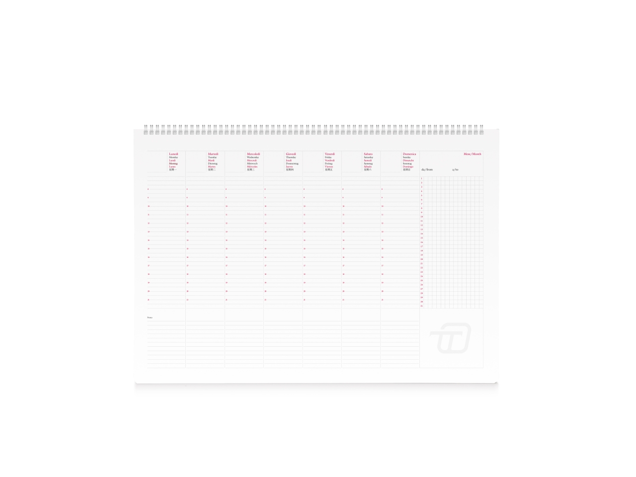 PLANNING SETT. MINI 35X25CM SPIRALATO ASS. 7767PPC
