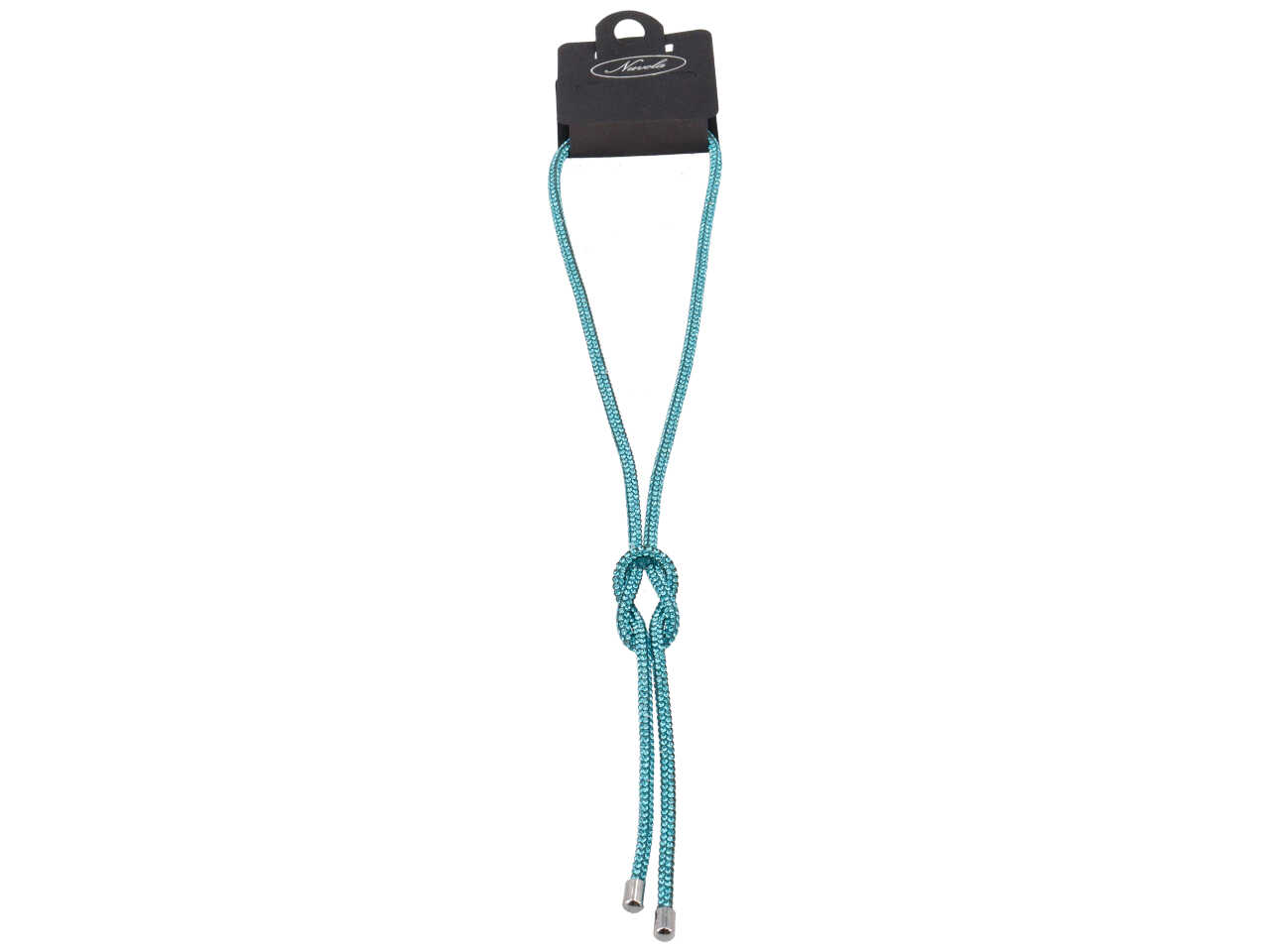 COLLANA LACCIO STRASS CON NODO AZZURRO FYN110AZ