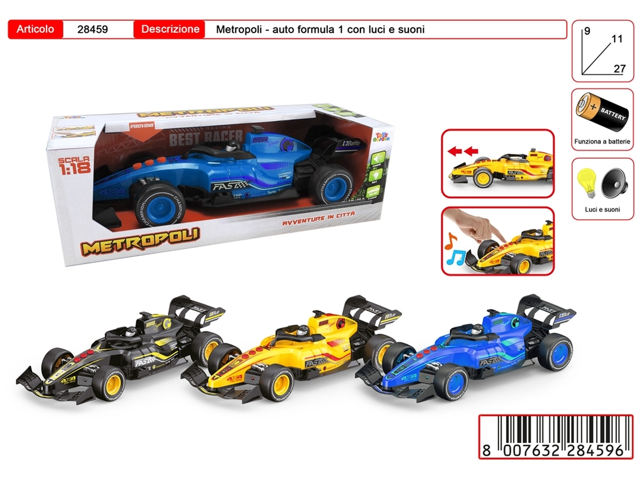 METROPOLI RACING CAR 28459 METROPOLI RACING CAR 28459