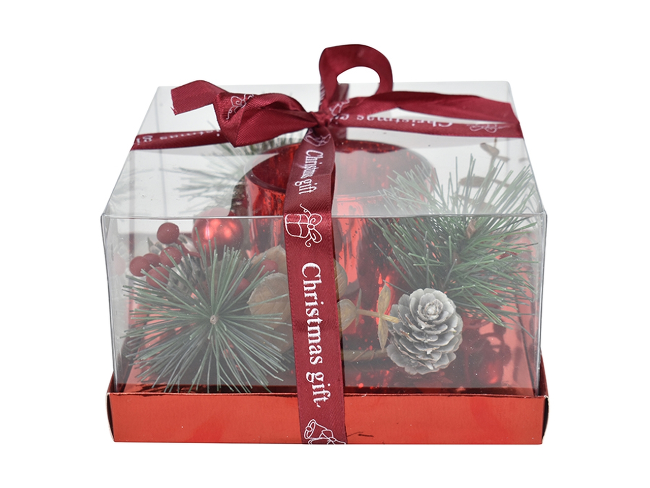 PORTACANDELA 15,3X9CM ROSSO 2658729