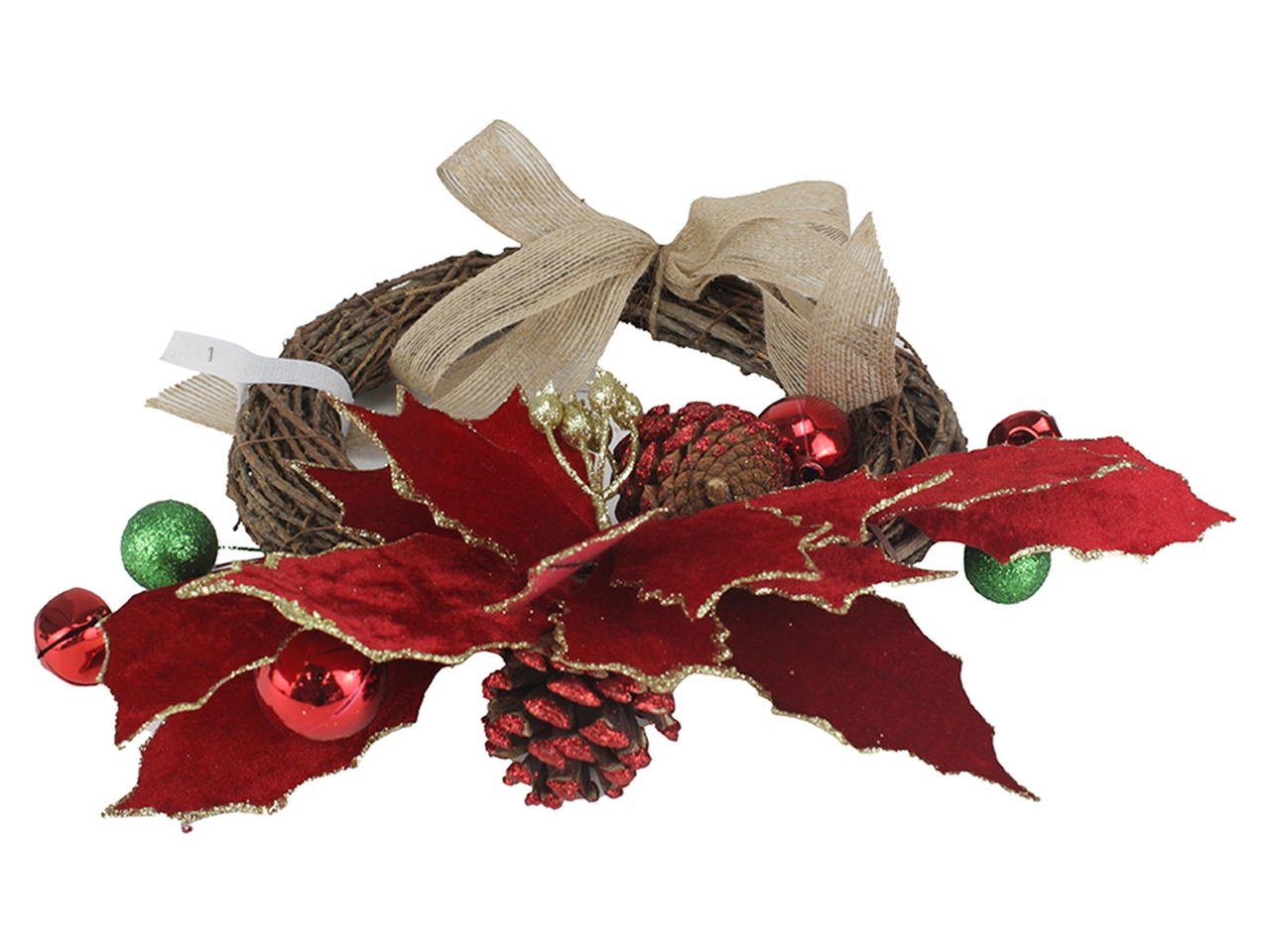 DIETROPORTA 30CM C/STELLA N. E SFERE ROSSO41053492