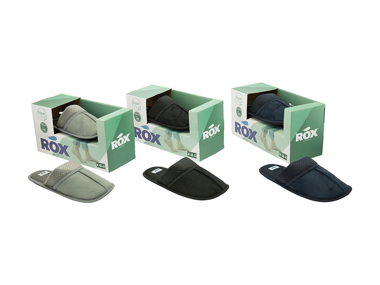PANTOFOLA ROX UOMO 41/46 C/BOX 3ASS. 2614092