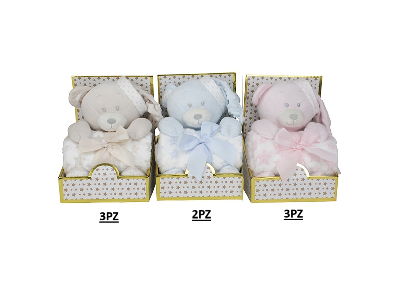 PLAID 100X75CM C/PELUCHE 25CM 3ASS. 6029166