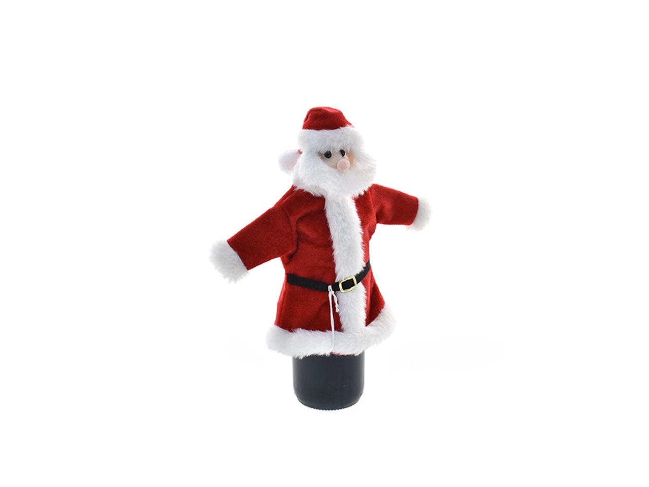 PORTA BOTTIGLIA BABBO NATALE 19CM ROSSO 6120046