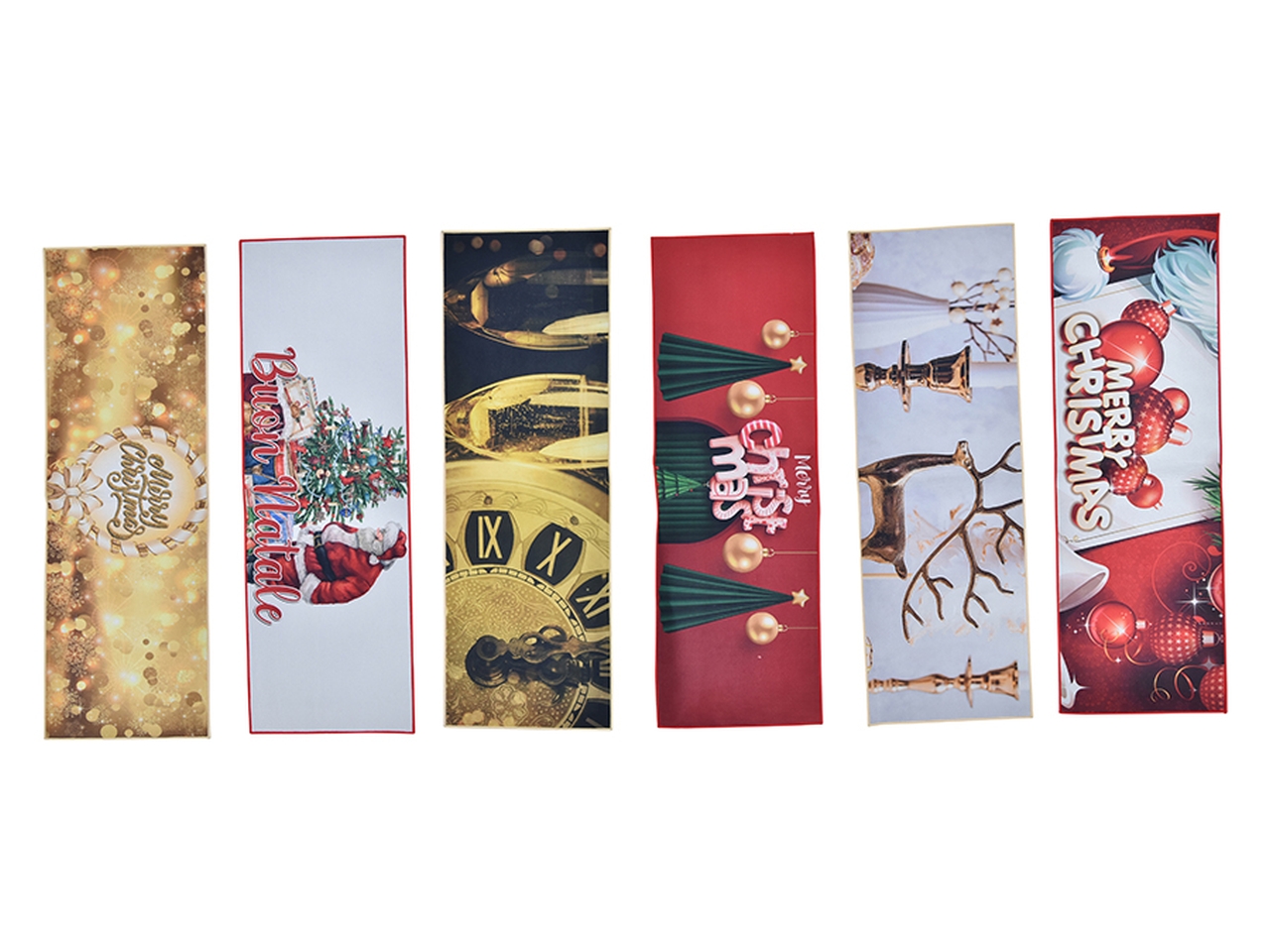 TAPPETO NATALIZIO IN VELLUTO 40X120CM 6ASS.6128136