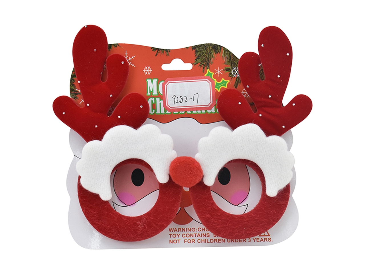 OCCHIALI C/PALCHI 22X14CM ROSSO/BIANCO 64971395