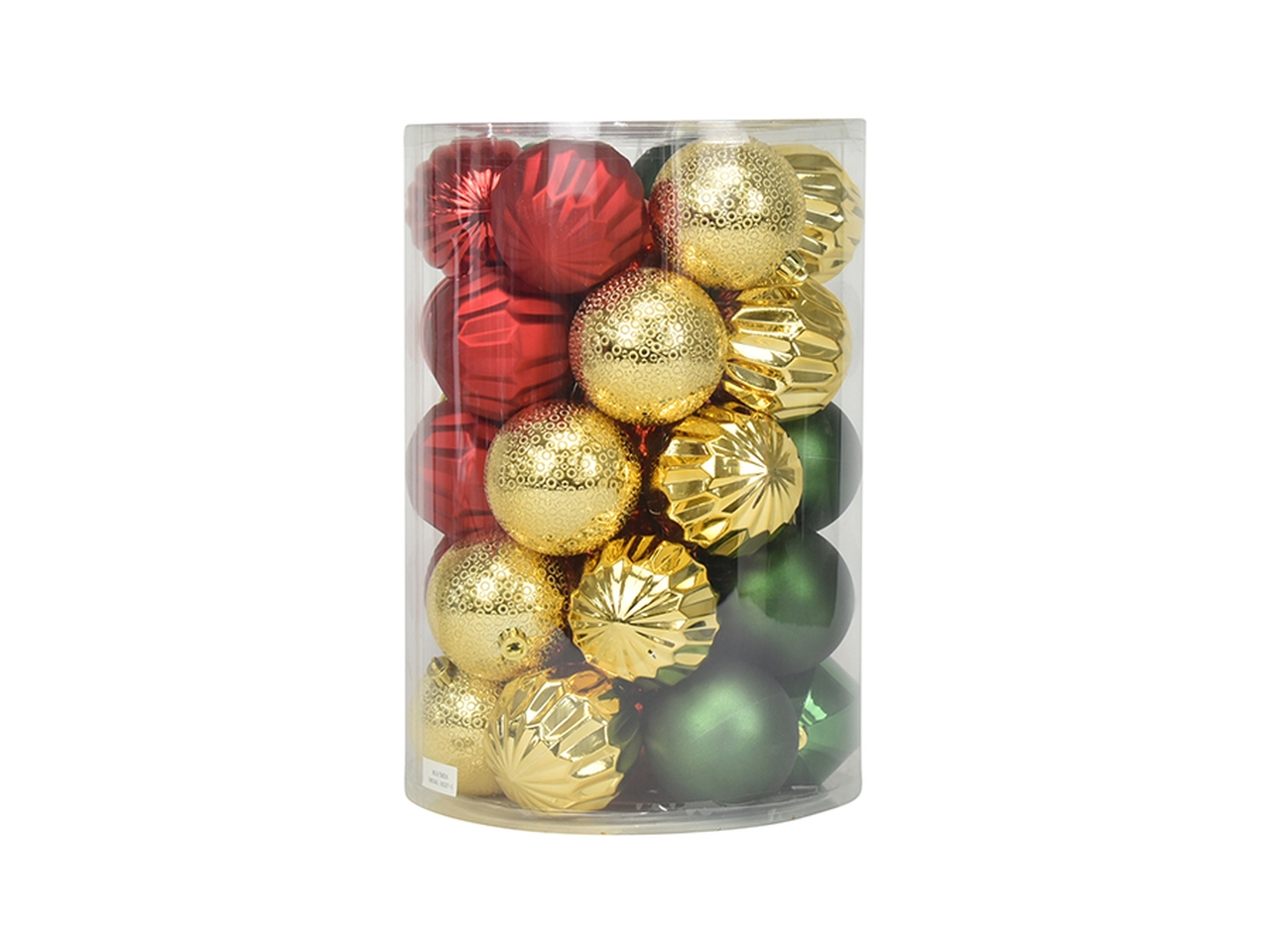 PALLA 8CM 34PZ ROSSO/ORO/VERDE 6641664