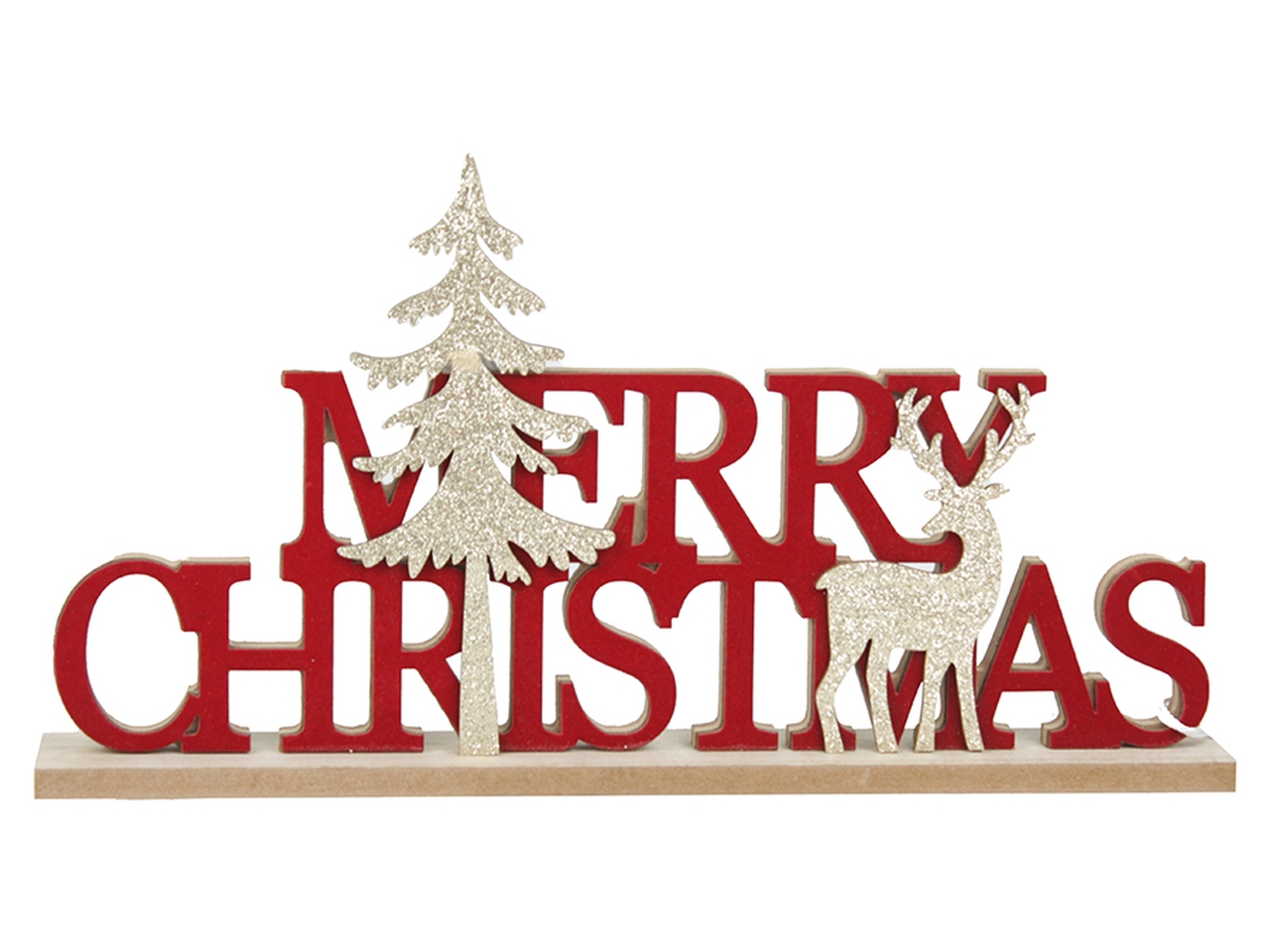 SCRITTA MERRY CHRISTMAS35X18,6CM ROSSO/ORO 6930865