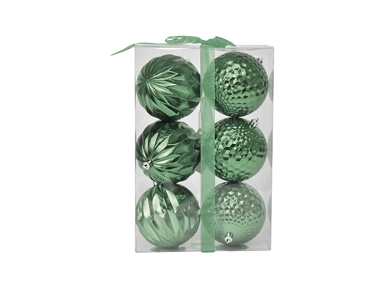 PALLA 10CM ROMBI/SAG. 6PZ VERDE SC. 77926324