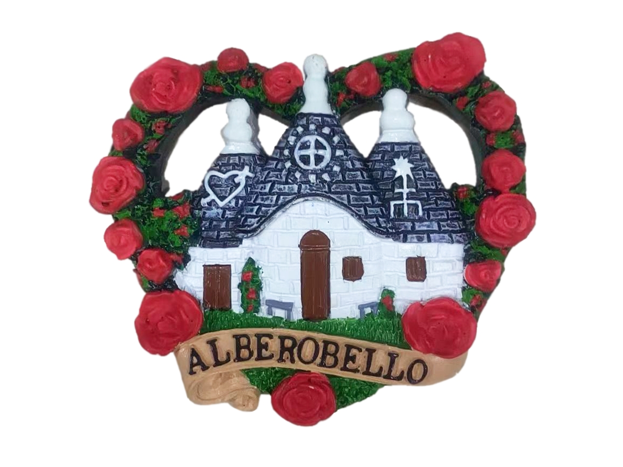 MAGNETE ALBEROBELLO CUORE ROSE ROSSE ALB123 MAGNETE ALBEROBELLO CUORE ROSE ROSSE ALB123