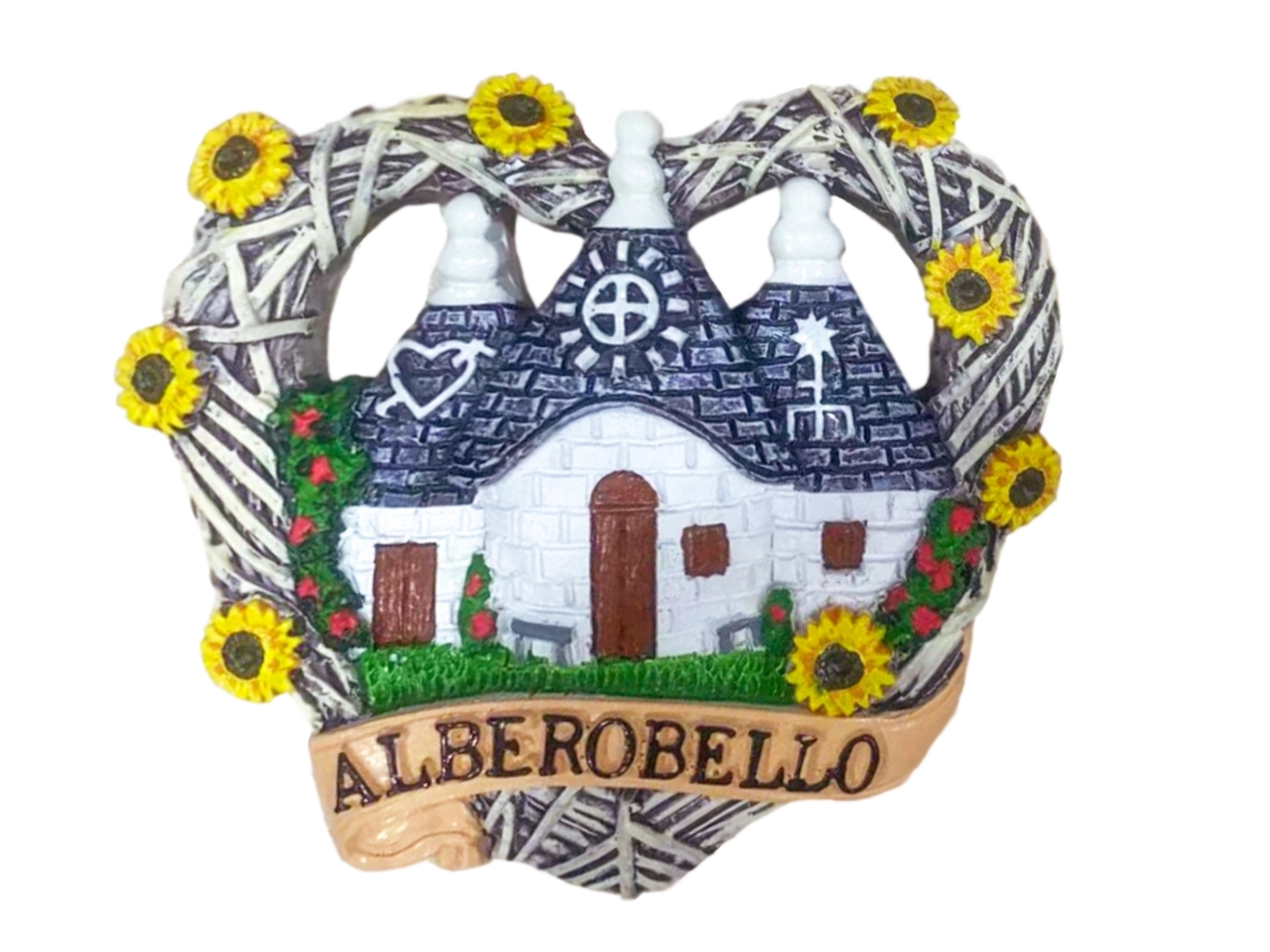 MAGNETE ALBEROBELLO CUORE GIRASOLI ALB124 MAGNETE ALBEROBELLO CUORE GIRASOLI ALB124