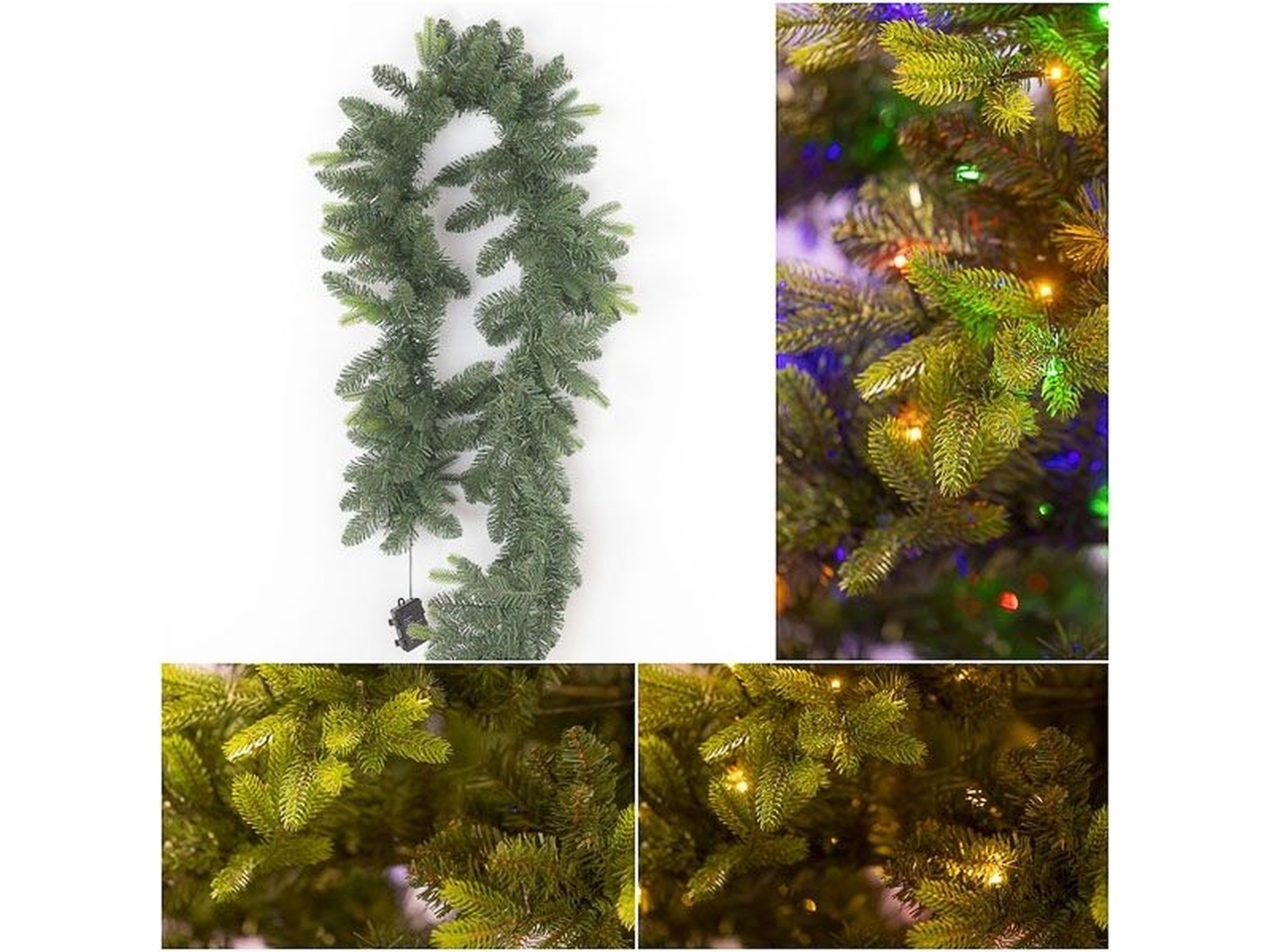 GHIRLANDA PINO CON 50 LUCI 180CM 093 VERDE 1NV2159