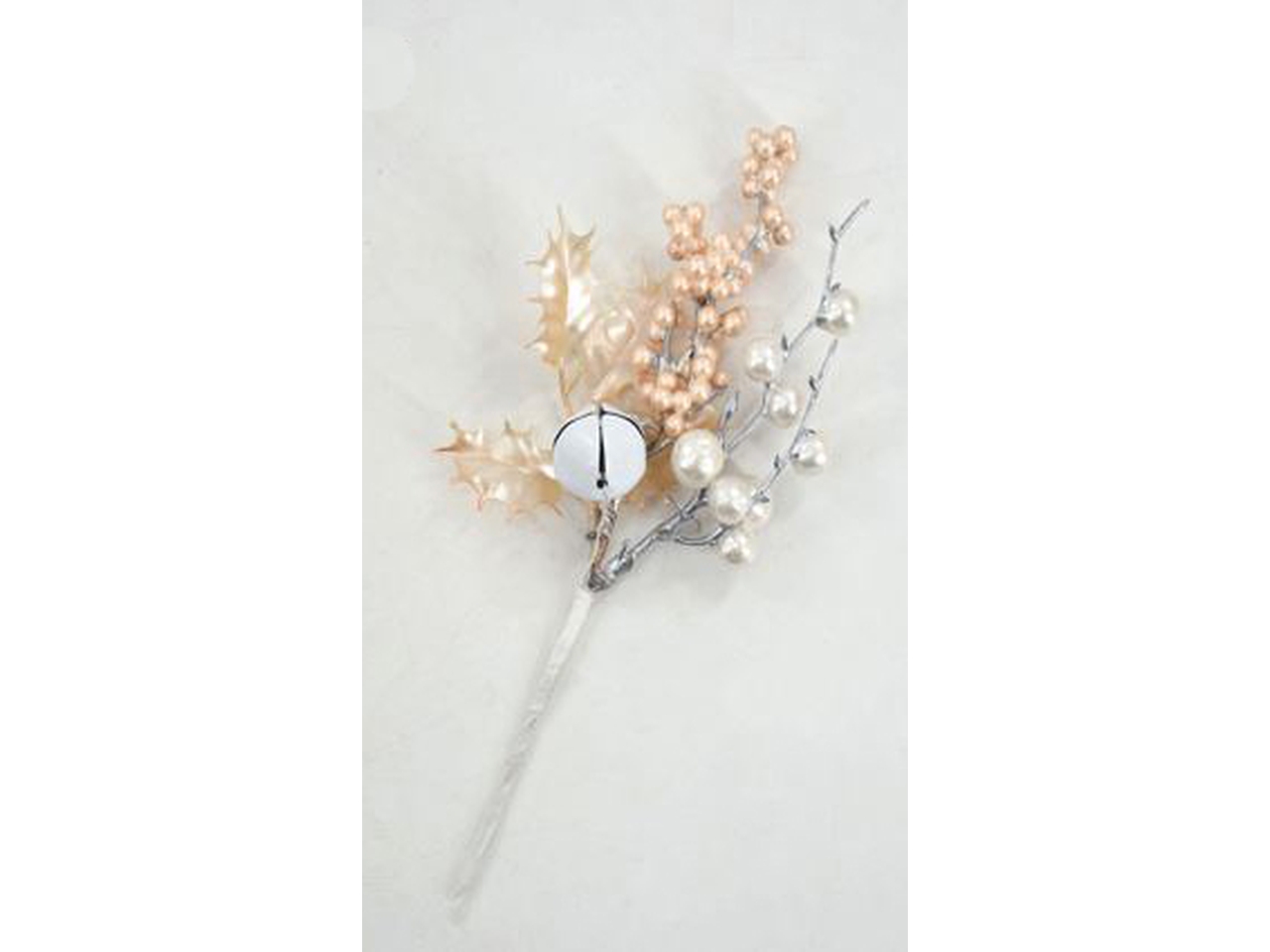 PICK 24CM C/BACCHE BIANCHE E ROSA PERLATE 2ASS.