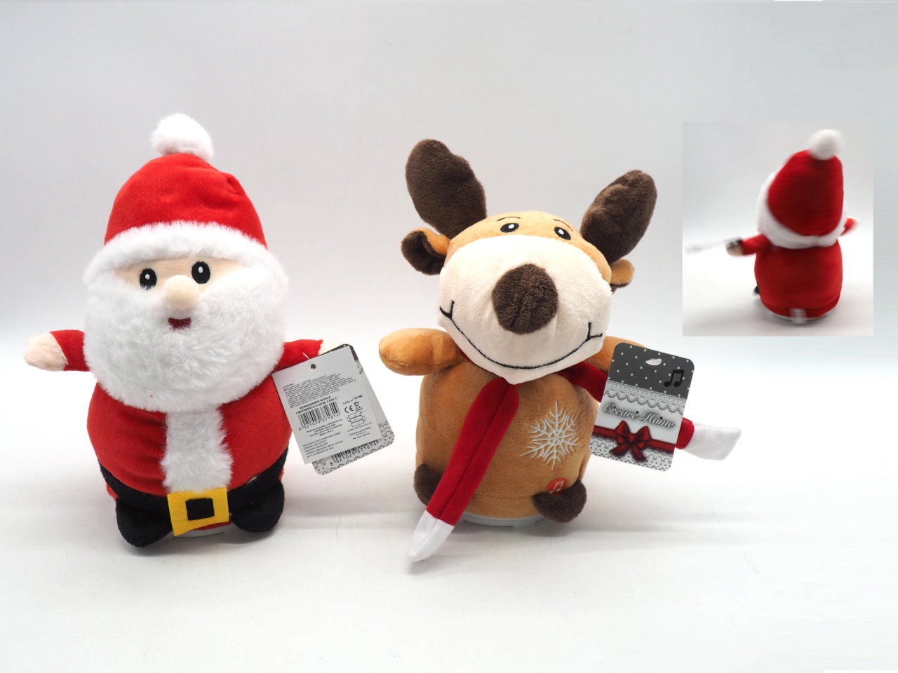 RENNA/BABBO NATALE 26CM C/MOVIMENTO ASS.