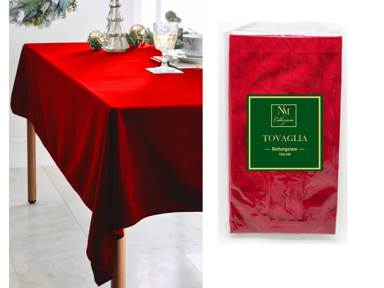 TOVAGLIA 140X180CM IN VELLUTO ROSSO