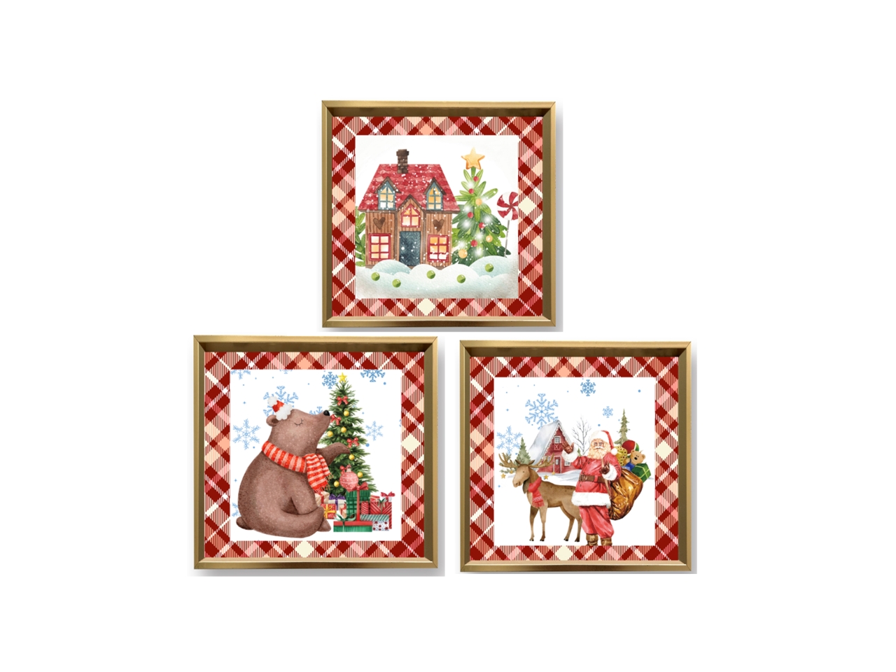 VASSOIO MDF QUADRATO 20X20X3CM C/BORDO ORO ASS.