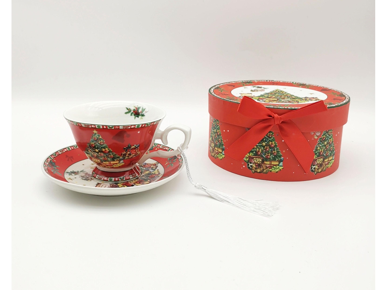 TAZZA NATALIZIA 220CC C/PIATTINO IN SCATOLA