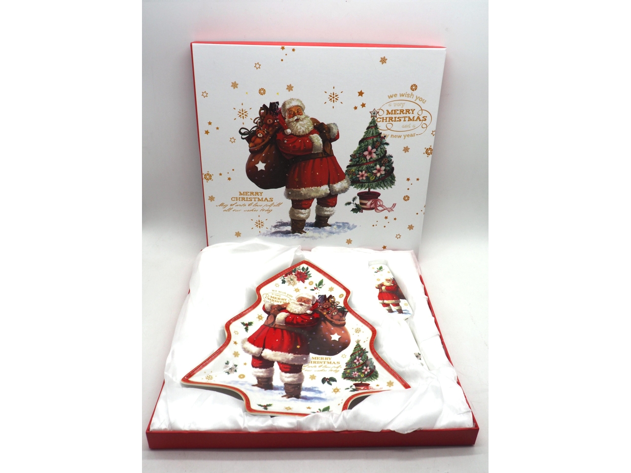 PIATTO ALBERO 30CM C/PALETTA E SCATOLA REGALO