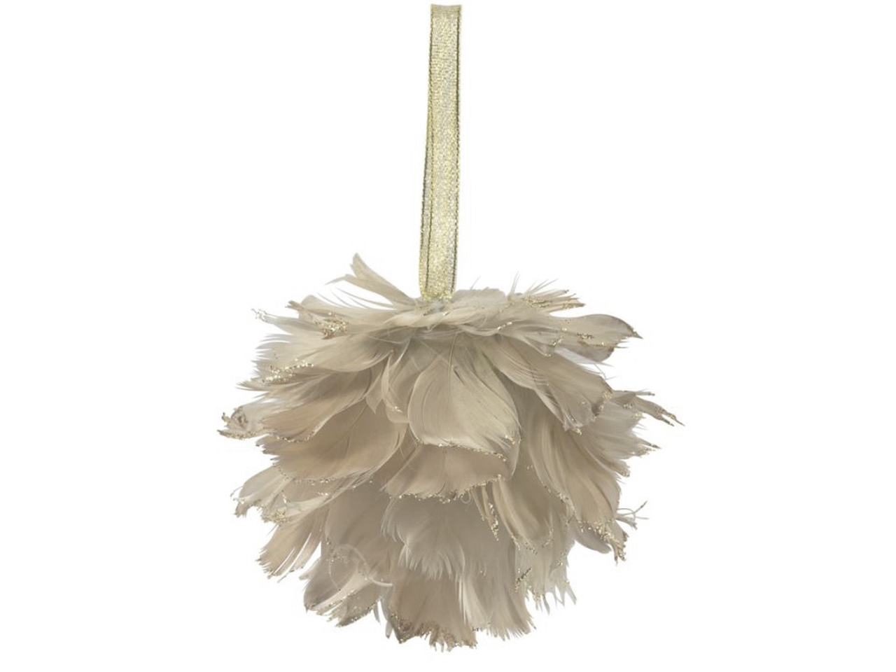 APPENDINO PALLA PIUME 13CM PANNA