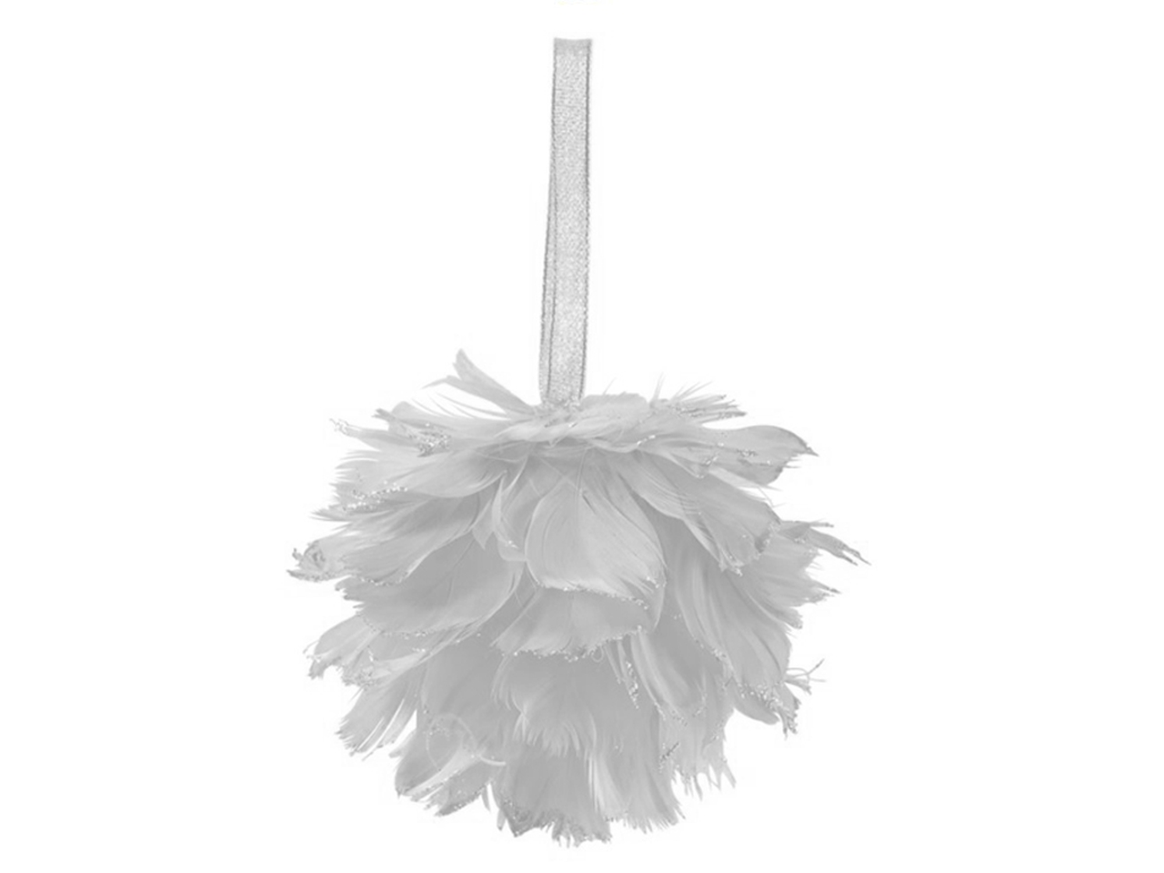 APPENDINO PALLA PIUME 13CM BIANCO