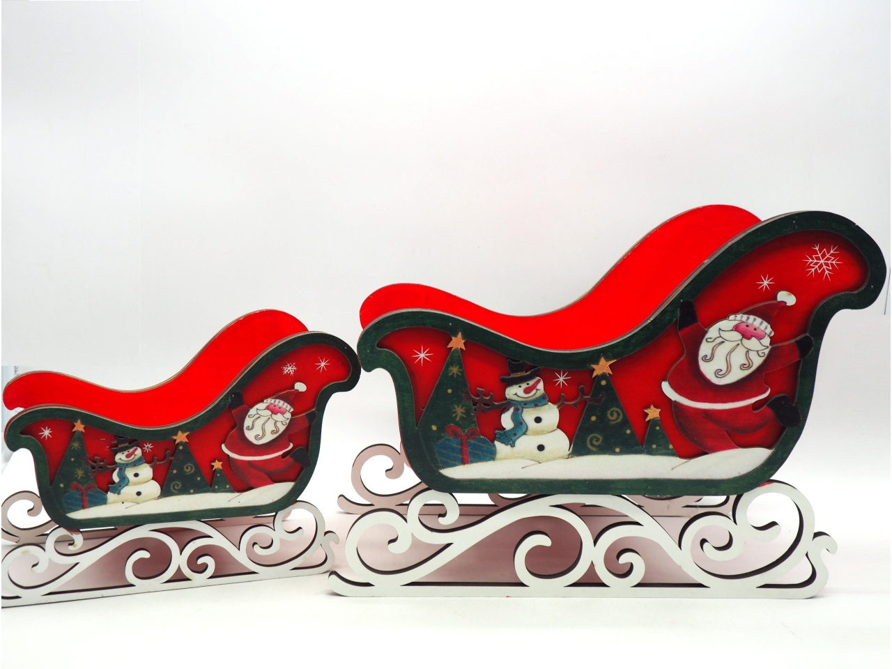 SLITTE LEGNO 2PZ G.32X17CM P. 21X11CM ROSSA