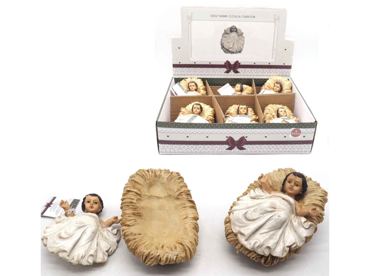 GESU’ BAMBINO C/CULLA 11X8X7CM. GESU’ BAMBINO C/CULLA 11X8X7CM.