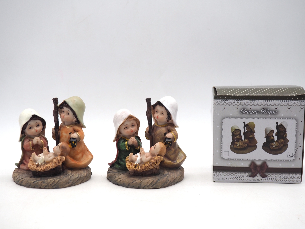 NATIVITA’ BAMBINI SU BASE 9X7XH.10CM 2ASS.