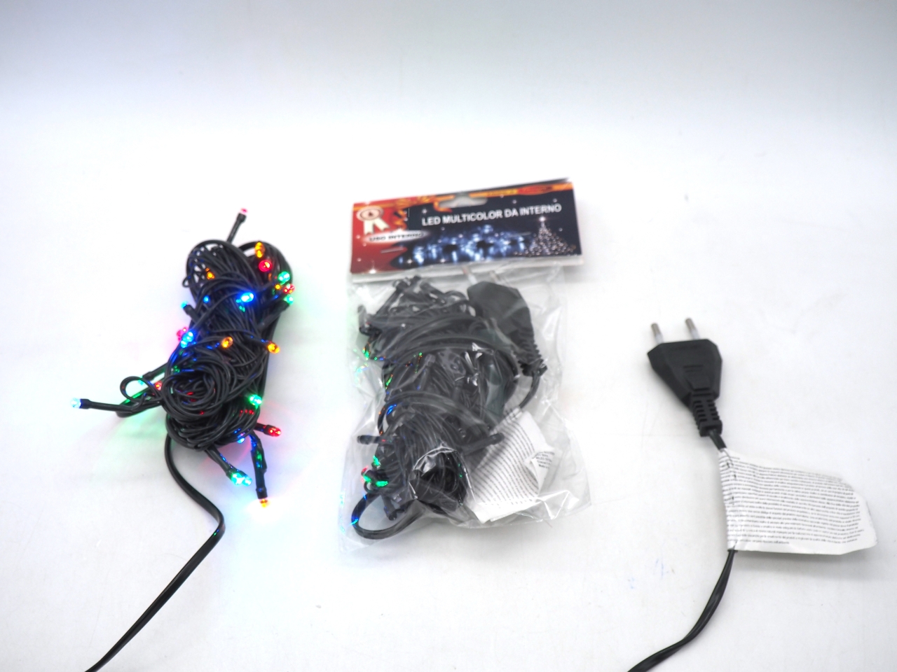 CATENA 20LED M.COLOR PER INTERNO FILO VERDE