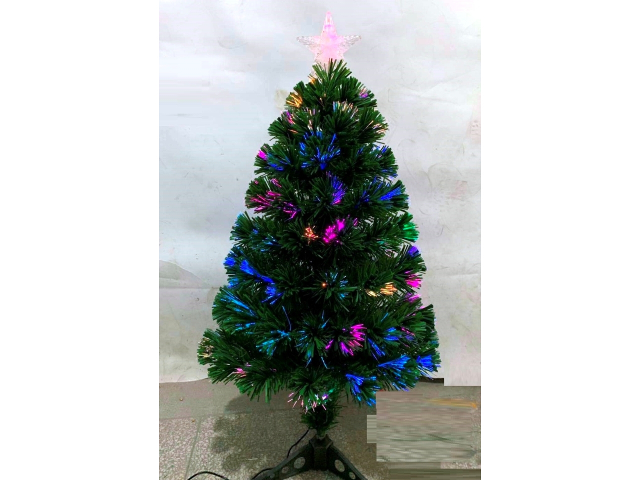 ALBERO 90CM VERDE C/FIBRE OTTICHE MULTICOLOR