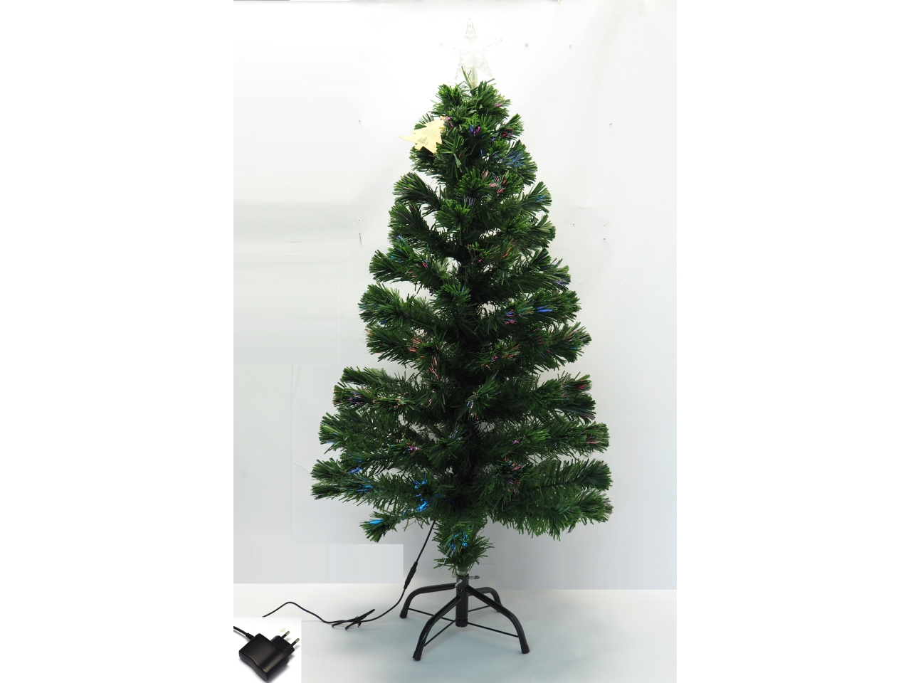 ALBERO 120CM VERDE C/FIBRE OTTICHE MULTICOLOR