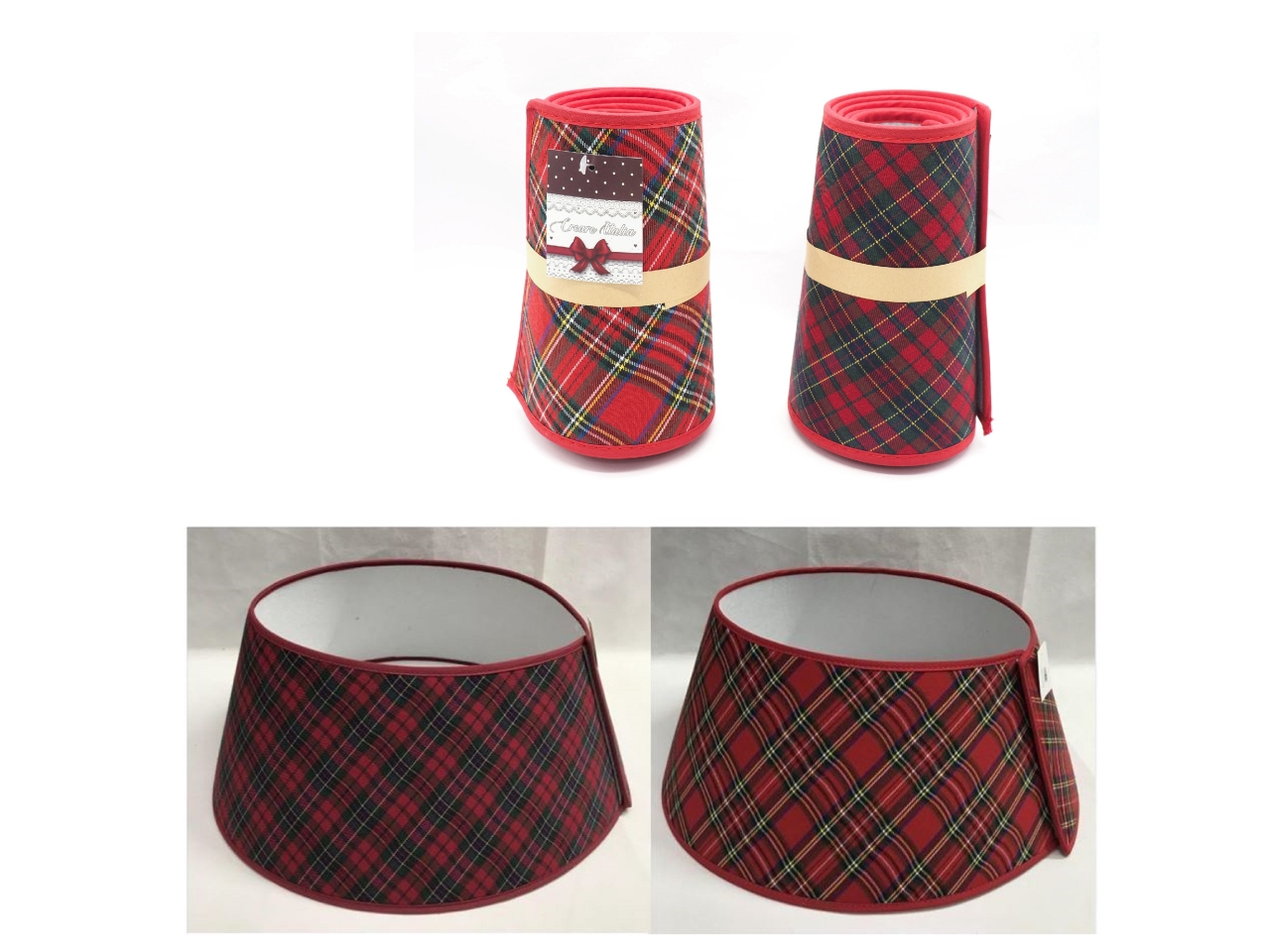 COPRIALBERO SCOZZESE RIGIDO 50/36XH20CM 2ASS.