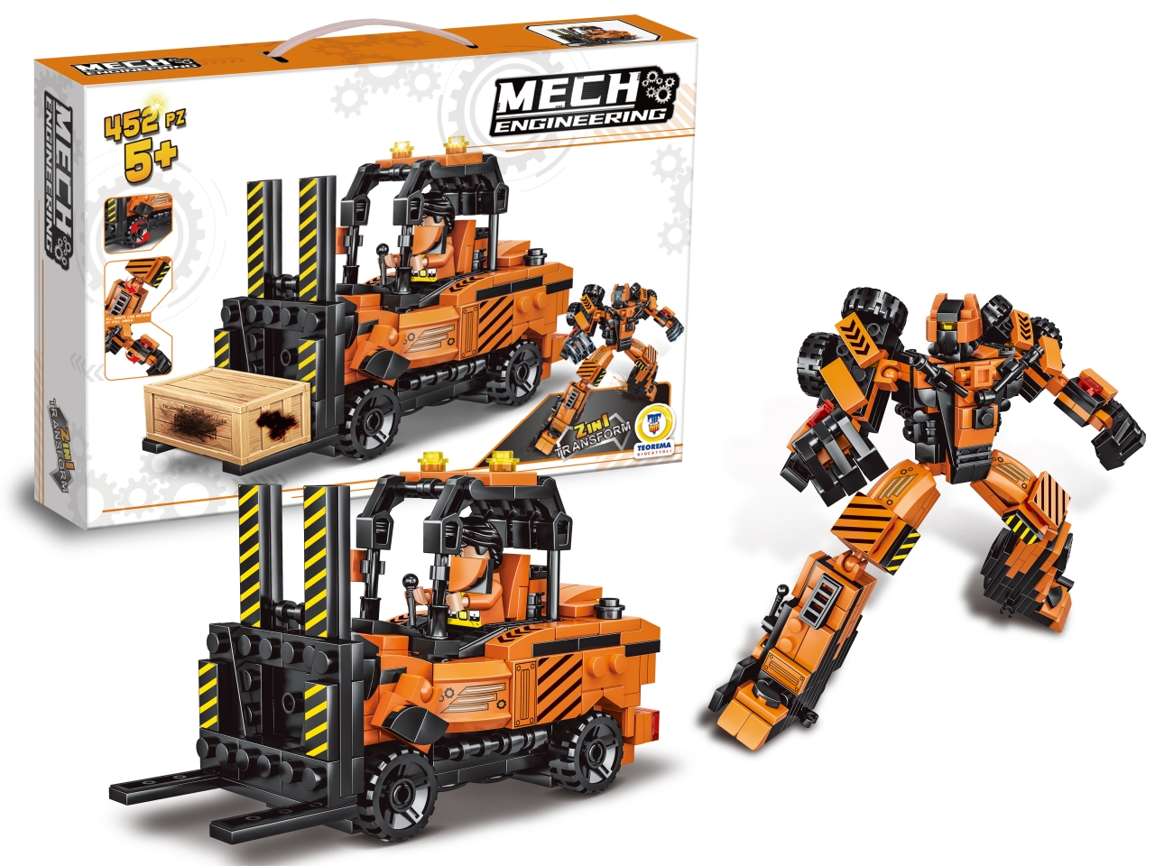 COSTRUZIONI CLICK CLACK MULETTO2IN1 452 PZ 80931