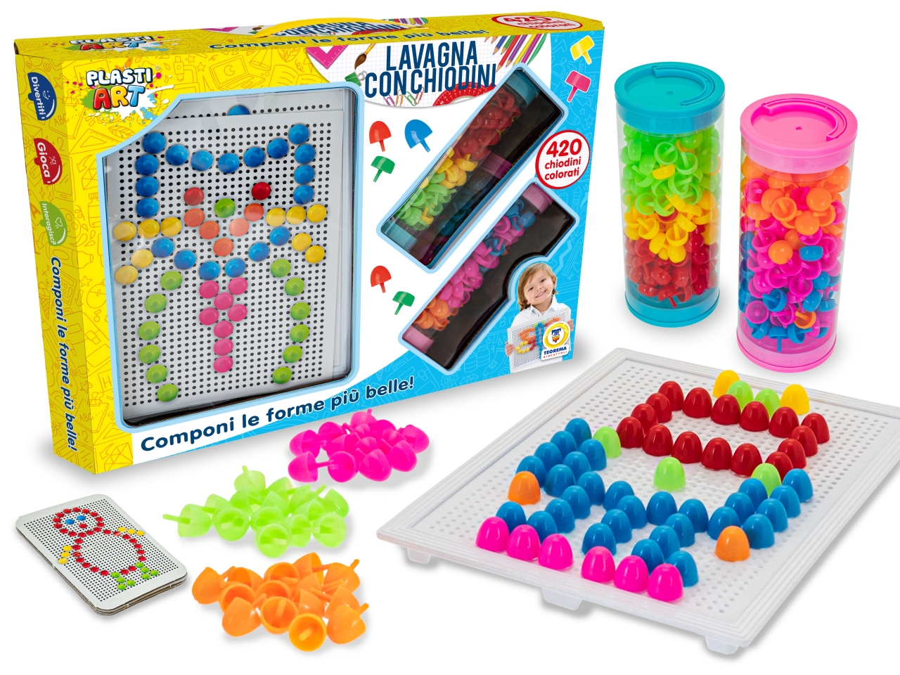 PLASTIART LAVAGNA CON CHIODINI 420PZ 80480 PLASTIART LAVAGNA CON CHIODINI 420PZ 80480