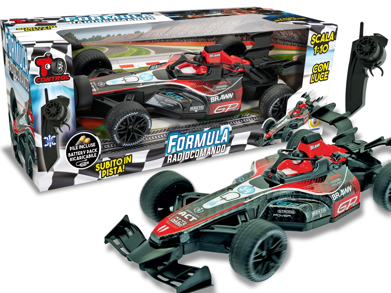 T CONTROL FORMULA 1 RACING CAR C/LUCI 1:10 80538