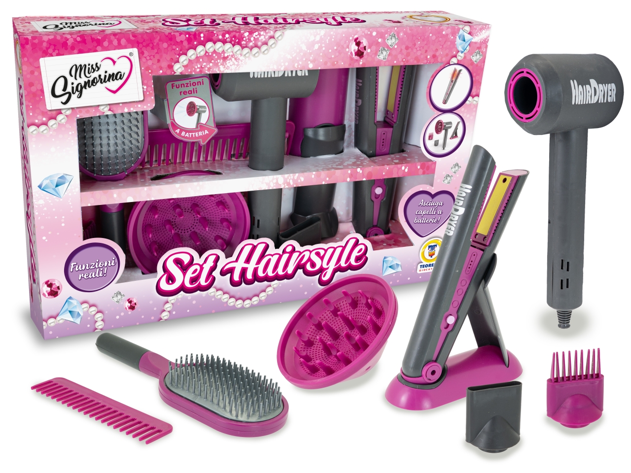 MISS SIGNORINA SET HAIRSTYLE FUNZIONI REALI 80508 MISS SIGNORINA SET HAIRSTYLE FUNZIONI REALI 80508