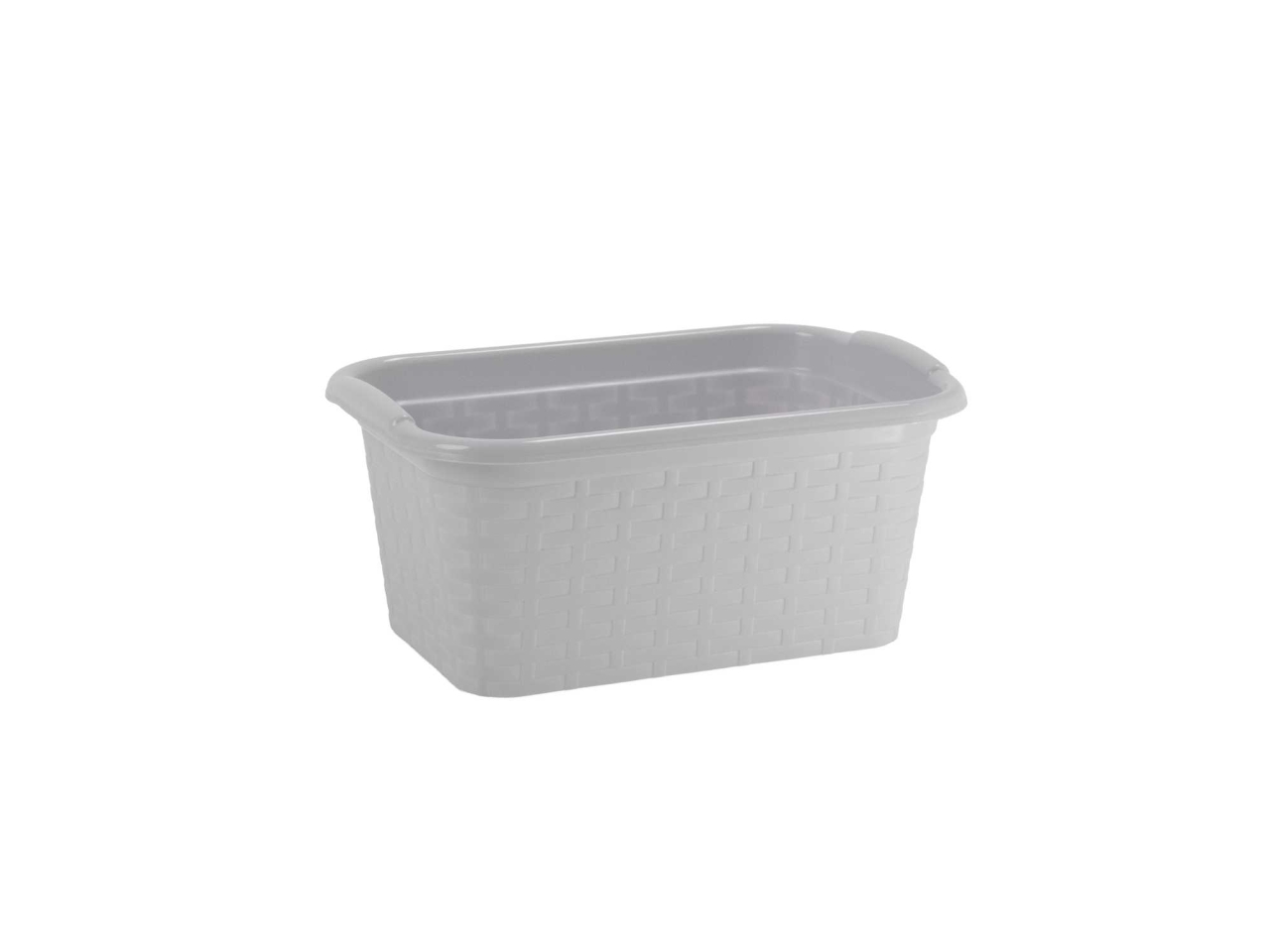 CESTINO RATTAN RETT.30x19x13hCM BIANCO 5152