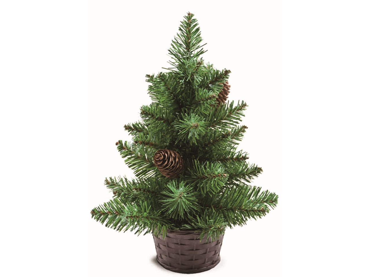 ALBERO 75CM C/PIGNE 95RAMI E CESTINO 008350