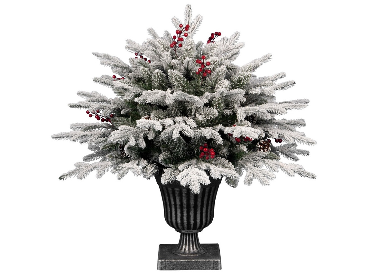 ALBERO 75CM FLOCCATO C/PIGNE/ BACCHE/VASO 008657 ALBERO 75CM FLOCCATO C/PIGNE/ BACCHE/VASO 008657