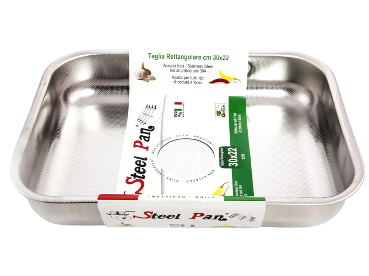 TEGLIA RETT. 45CM INOX 18/10 ANTI-ADERENTE 10859