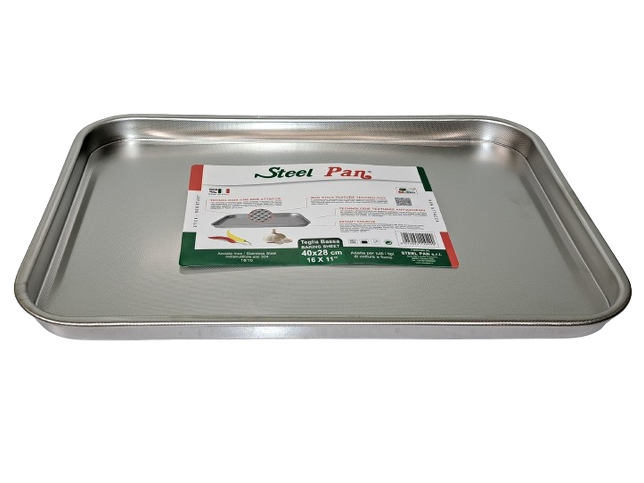 TEGLIA BASSA RETT. 30CM INOX18/10 ANTI-ADE. 11047