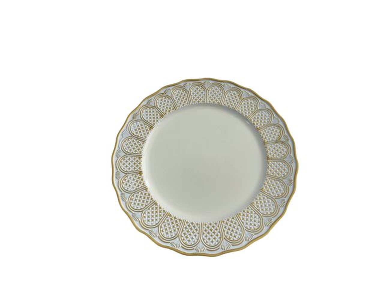 PIATTO 33CM ORO-BIANCO IN PLASTICA E11