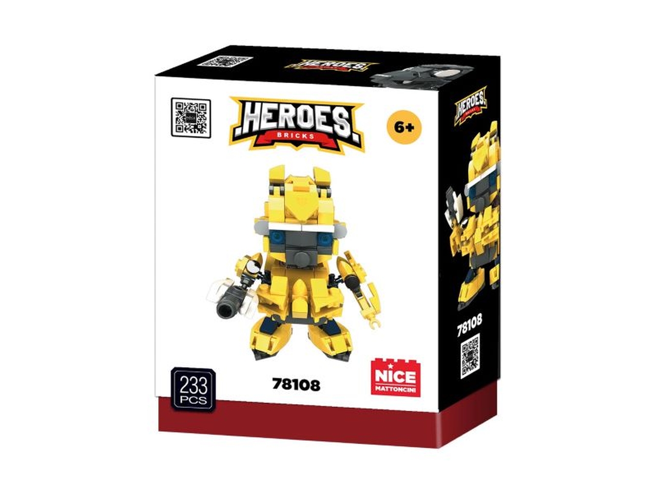 HEROES BRICKS YELLOW CAR SOLDIER 78108