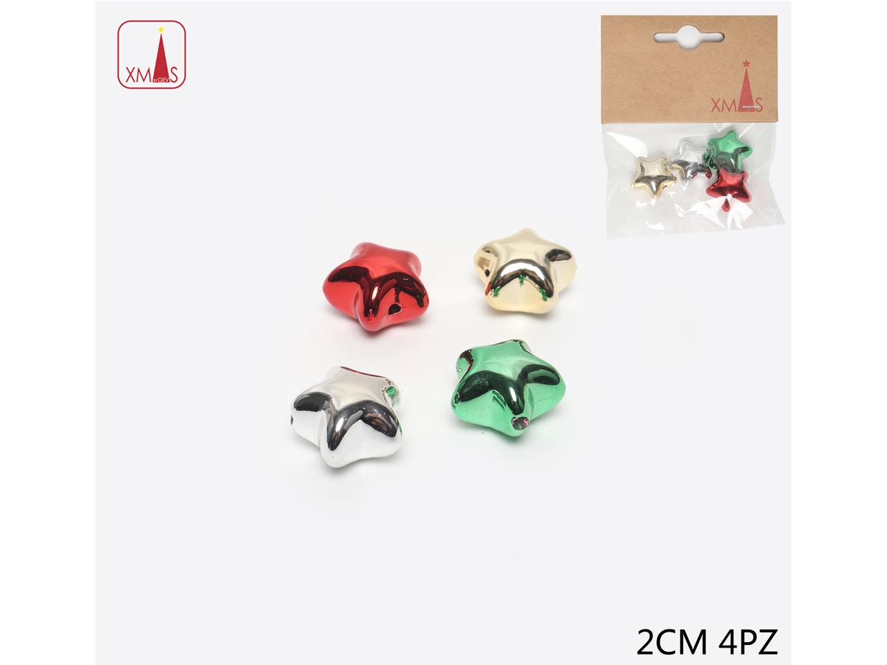 APPLICAZIONI STELLINE 2CM COLORTATE 4PZ