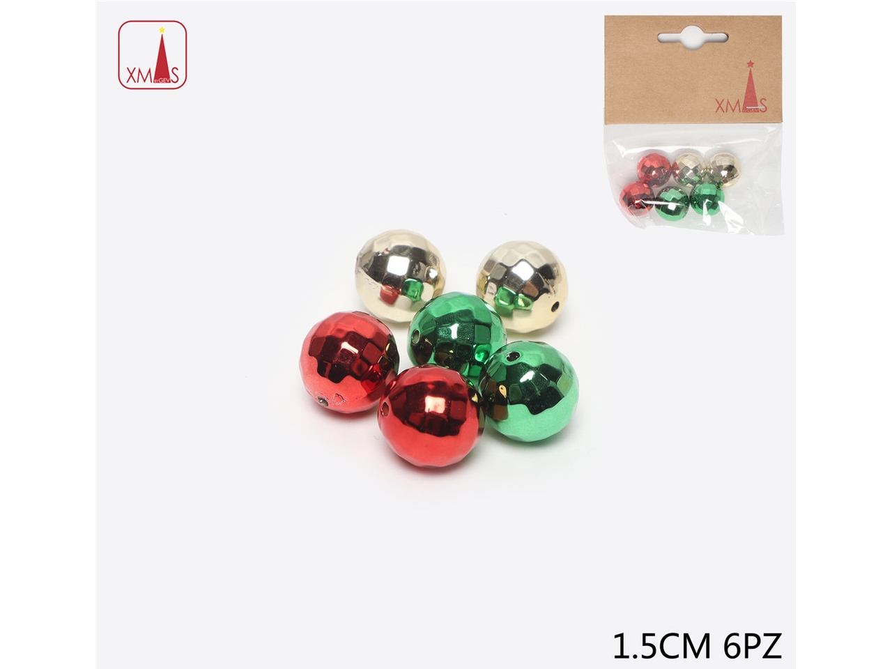 APPLICAZIONI SFERE 1,5CM COLORATE 6PZ