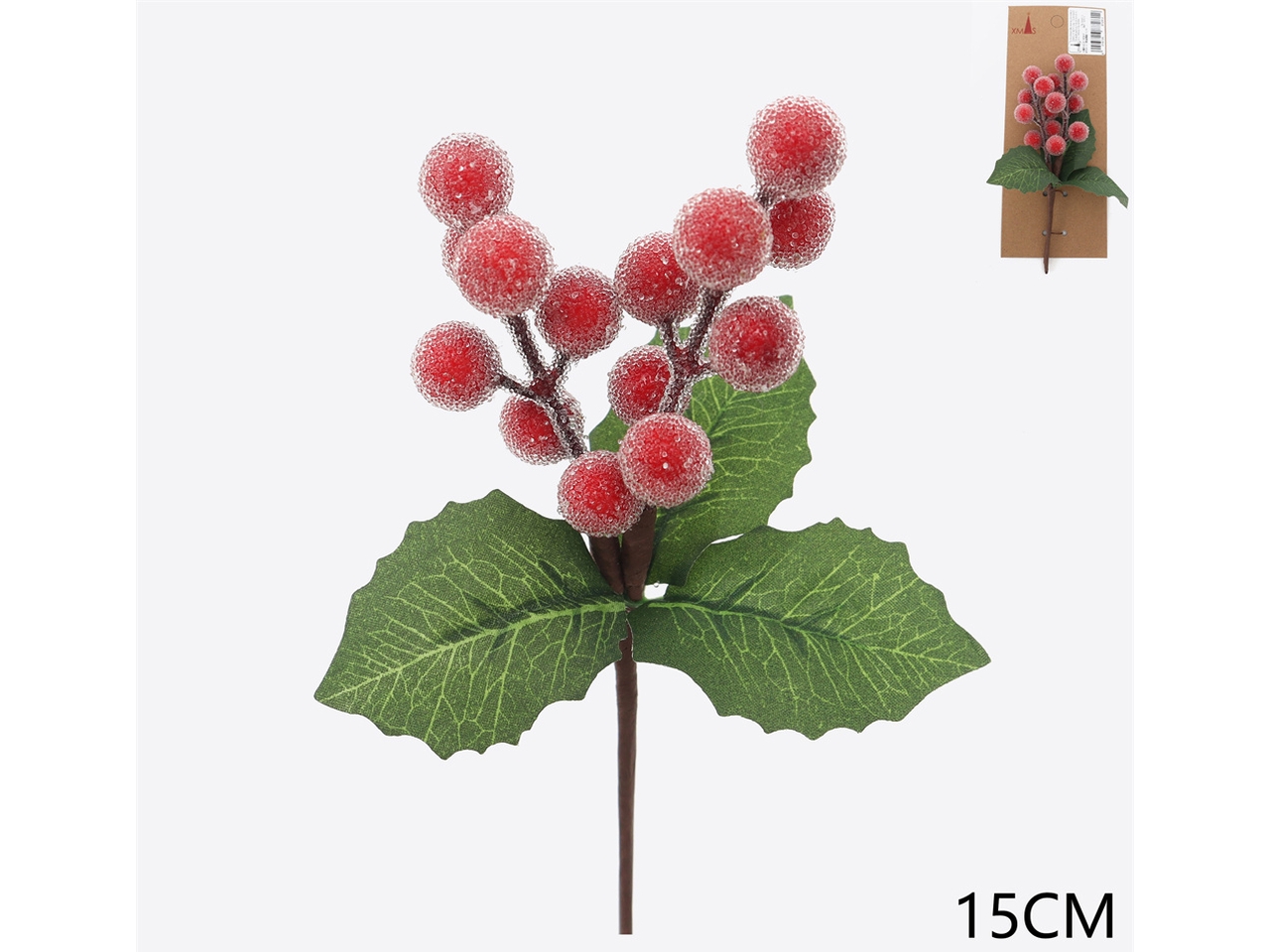 PICK 15CM CON BACCHE ROSSE