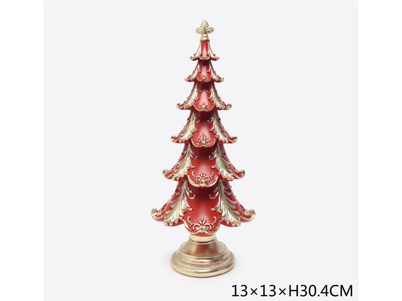 ALBERO 30CM ROSSO E ORO