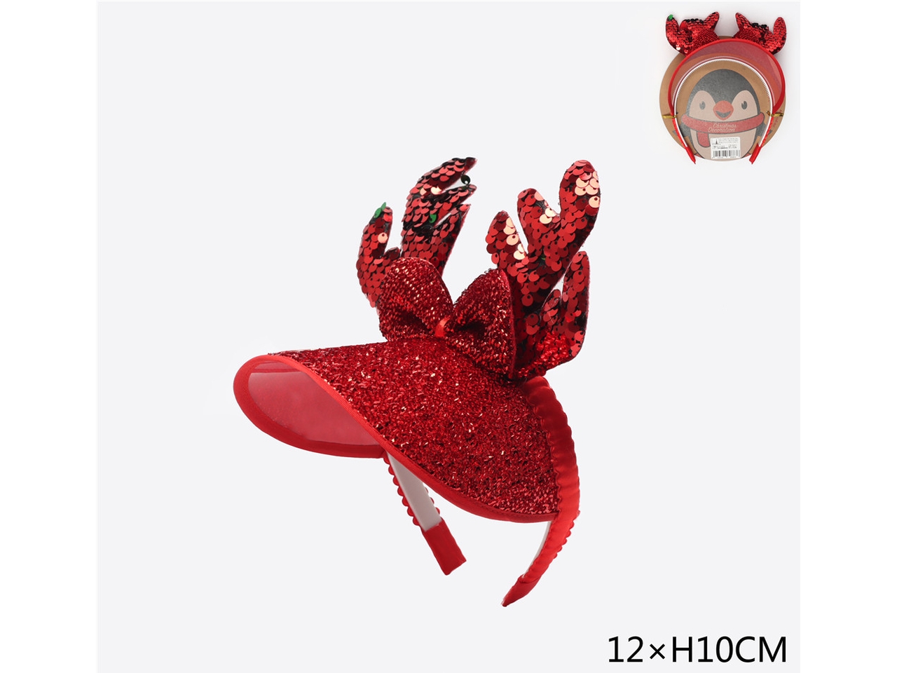 CERCHIETTO BERRETTO RENNA 10X12CM ROSSO CERCHIETTO BERRETTO RENNA 10X12CM ROSSO