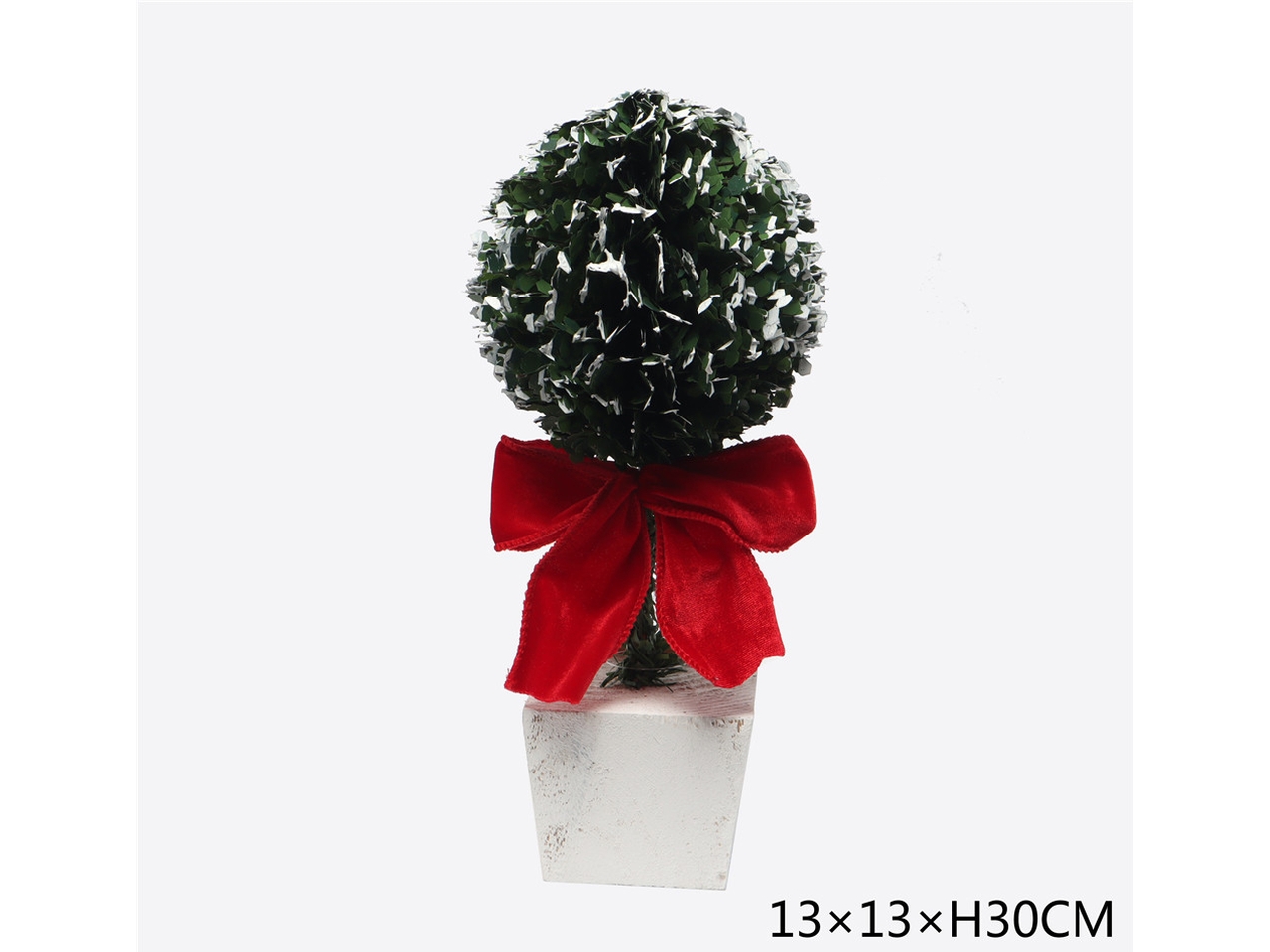 ALBERO A SFERA 30CM CON FIOCCO ROSSO ALBERO A SFERA 30CM CON FIOCCO ROSSO
