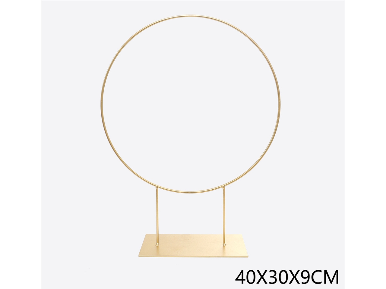 CERCHIO 40X30X9CM DECORATIVO CON BASE ORO