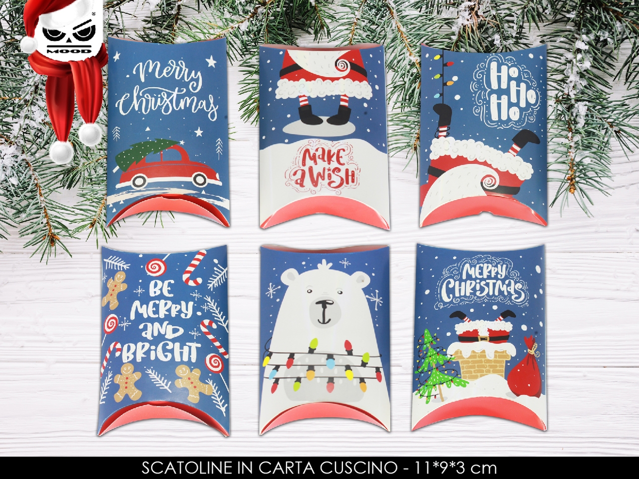 SCATOLINE IN CARTA DECORI NATALIZI XT2239